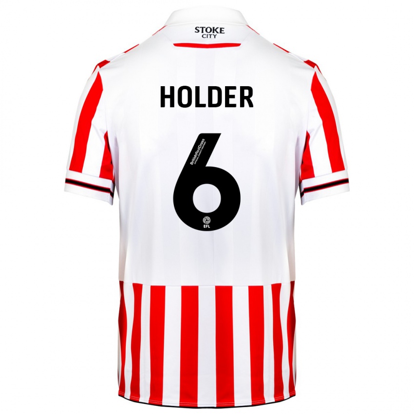 Dames Molly Holder #6 Rood Wit Thuisshirt Thuistenue 2023/24 T-Shirt België