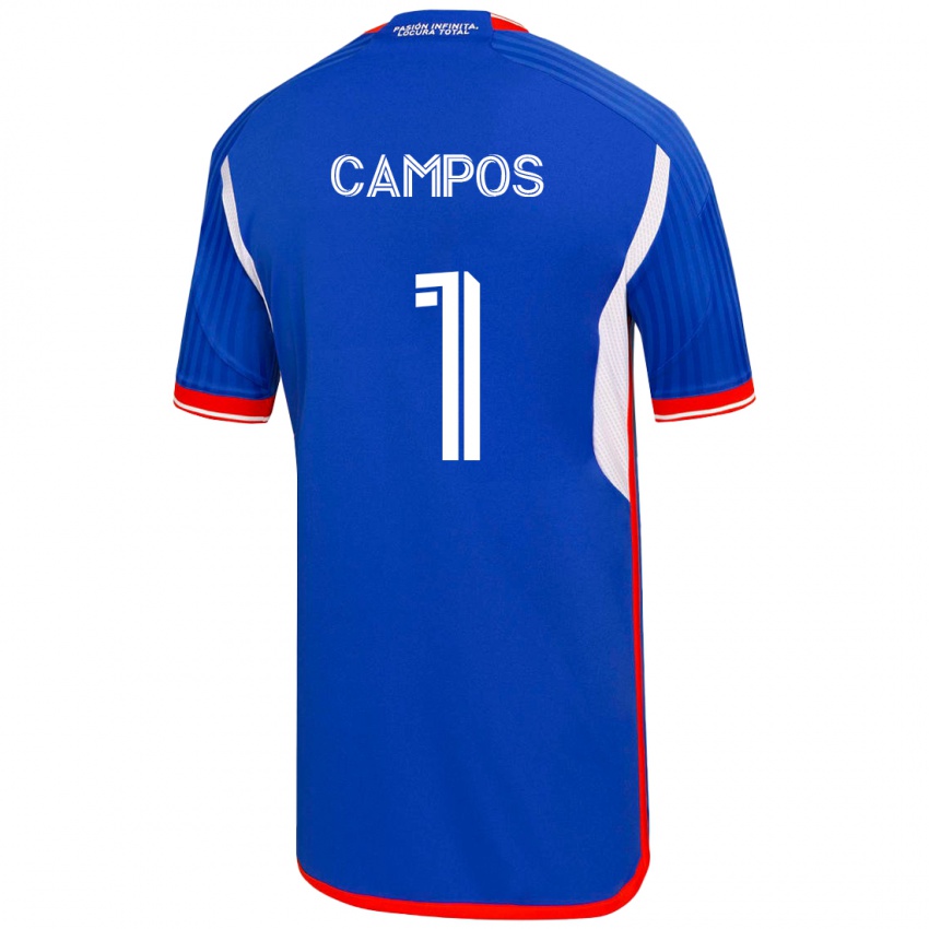 Dames Natalia Campos #1 Blauw Thuisshirt Thuistenue 2023/24 T-Shirt België