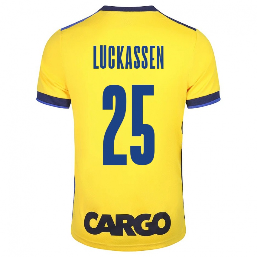 Dames Derrick Luckassen #25 Geel Thuisshirt Thuistenue 2023/24 T-Shirt België