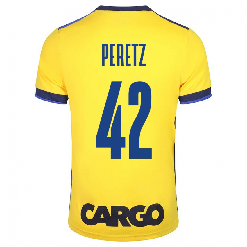 Dames Dor Peretz #42 Geel Thuisshirt Thuistenue 2023/24 T-Shirt België