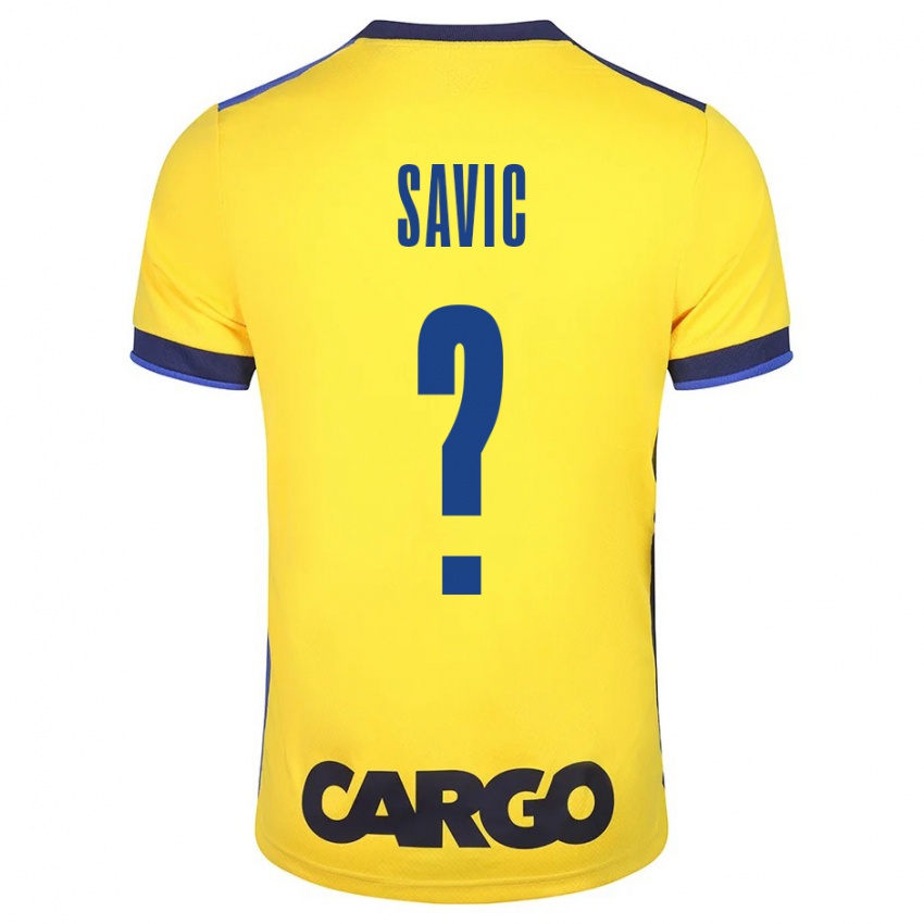 Dames Rom Savic #0 Geel Thuisshirt Thuistenue 2023/24 T-Shirt België