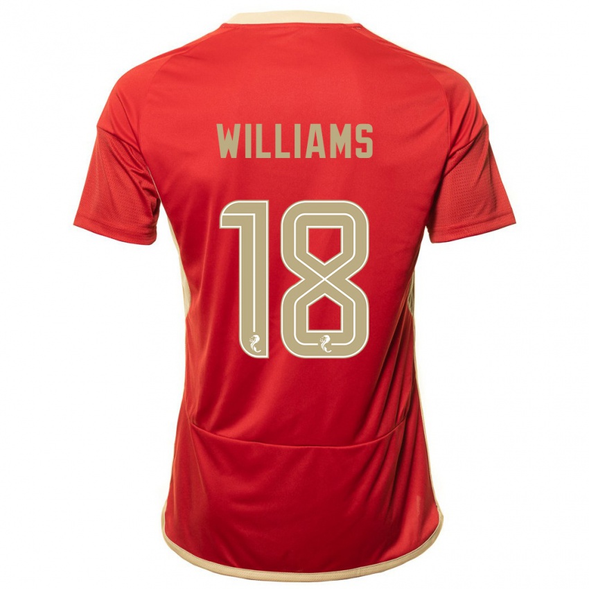 Dames Rhys Williams #18 Rood Thuisshirt Thuistenue 2023/24 T-Shirt België