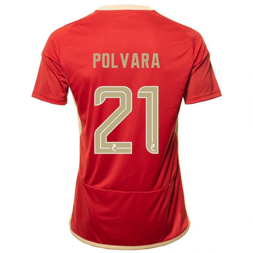 Dames Dante Polvara #21 Rood Thuisshirt Thuistenue 2023/24 T-Shirt België