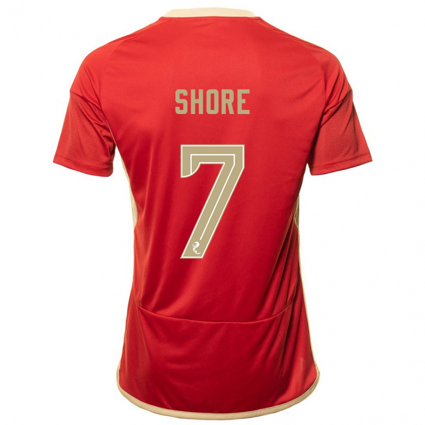 Dames Eilidh Shore #7 Rood Thuisshirt Thuistenue 2023/24 T-Shirt België