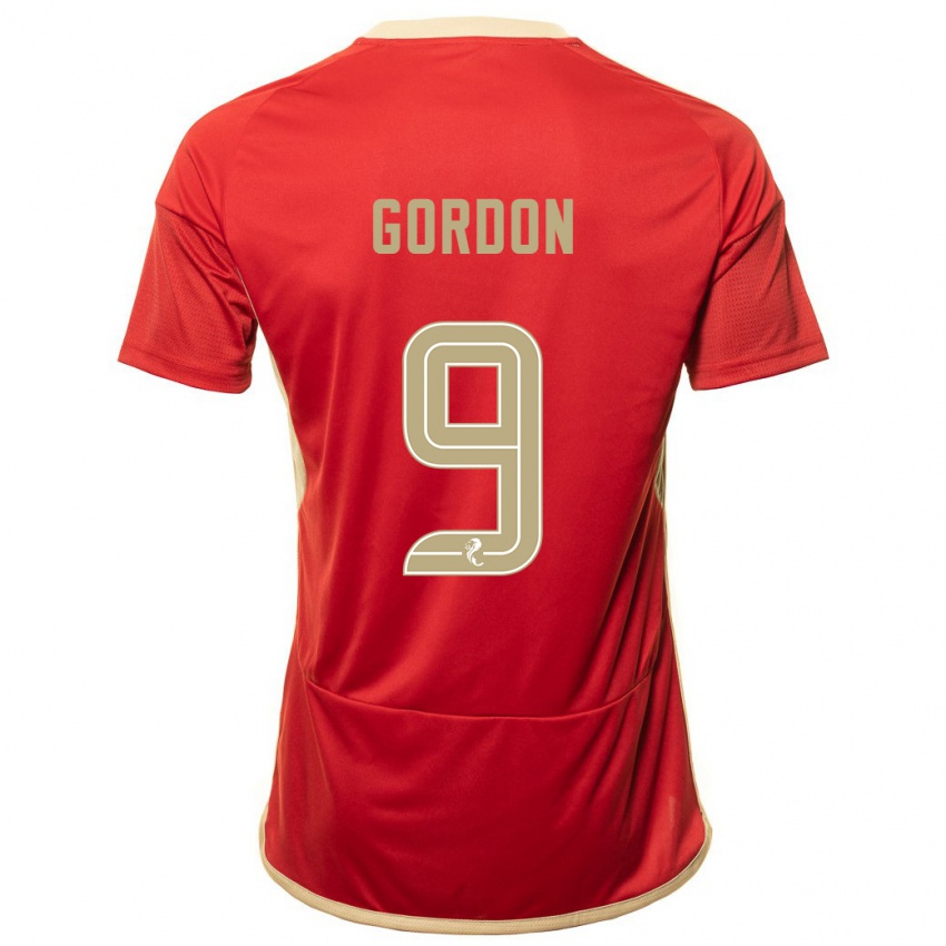 Dames Lauren Gordon #9 Rood Thuisshirt Thuistenue 2023/24 T-Shirt België