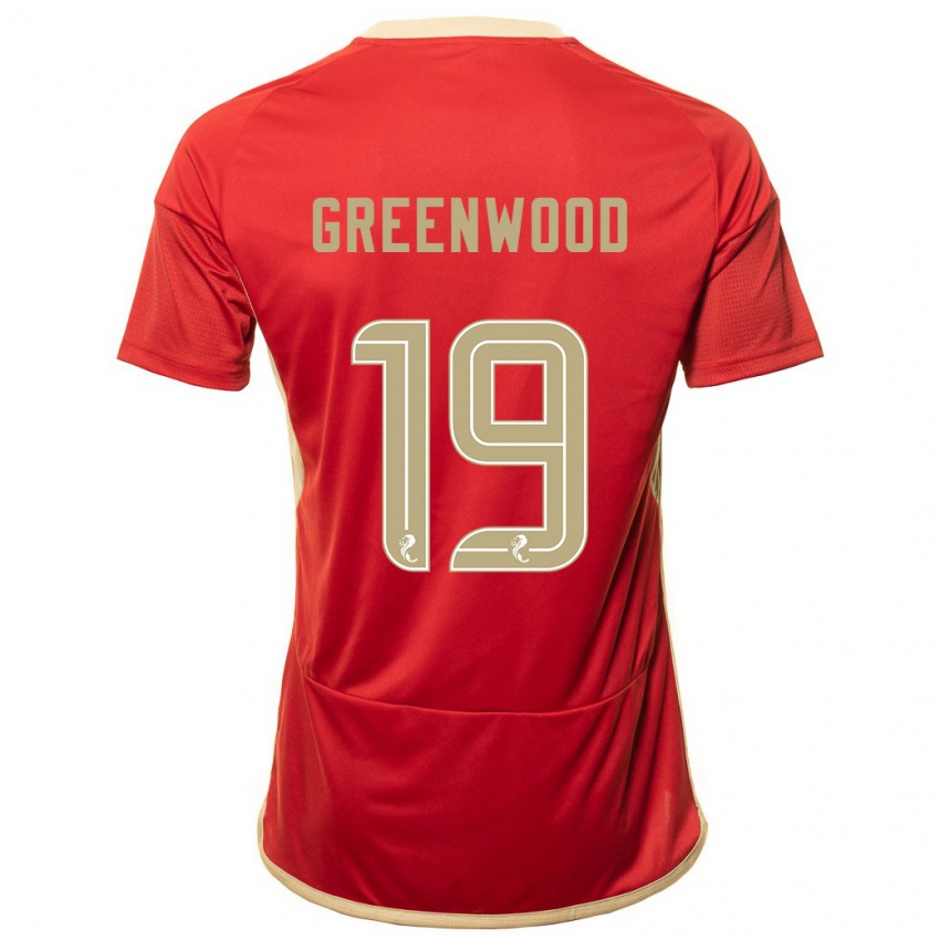 Dames Brodie Greenwood #19 Rood Thuisshirt Thuistenue 2023/24 T-Shirt België