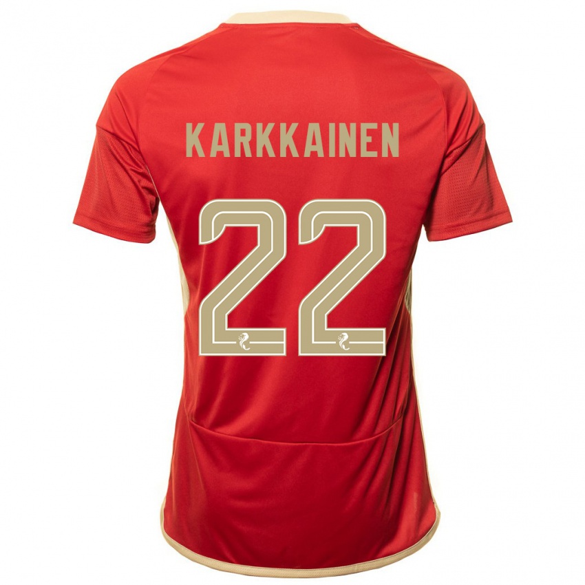 Dames Elena Kärkkäinen #22 Rood Thuisshirt Thuistenue 2023/24 T-Shirt België