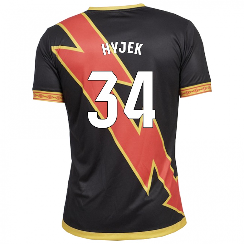 Dames David Hyjek #34 Zwart Uitshirt Uittenue 2023/24 T-Shirt België