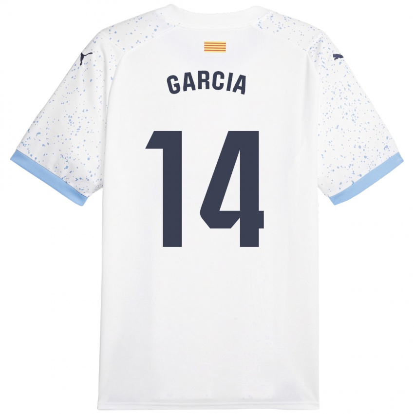 Dames Aleix García #14 Wit Uitshirt Uittenue 2023/24 T-Shirt België
