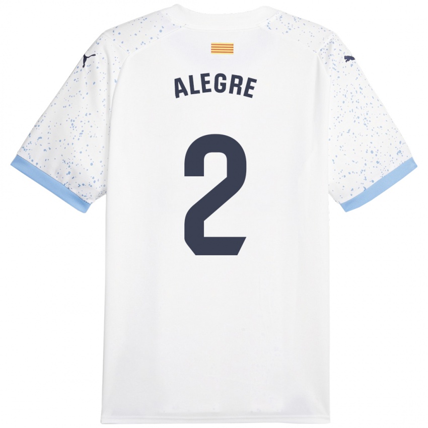 Dames Marc Alegre #2 Wit Uitshirt Uittenue 2023/24 T-Shirt België