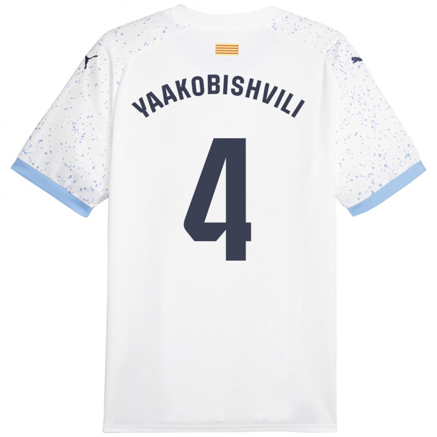 Dames Antal Yaakobishvili #4 Wit Uitshirt Uittenue 2023/24 T-Shirt België