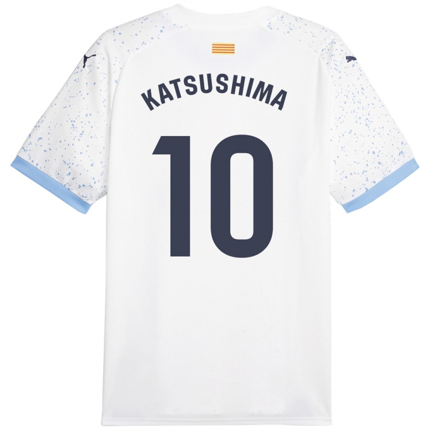Dames Shinnosuke Katsushima #10 Wit Uitshirt Uittenue 2023/24 T-Shirt België