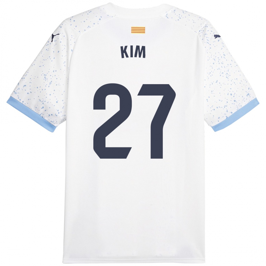 Dames Min-Su Kim #27 Wit Uitshirt Uittenue 2023/24 T-Shirt België