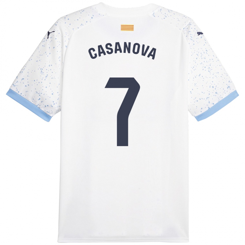 Dames Àstrid Casanova #7 Wit Uitshirt Uittenue 2023/24 T-Shirt België