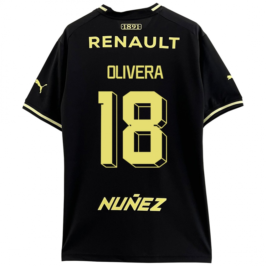 Dames Maximiliano Olivera #18 Zwart Uitshirt Uittenue 2023/24 T-Shirt België