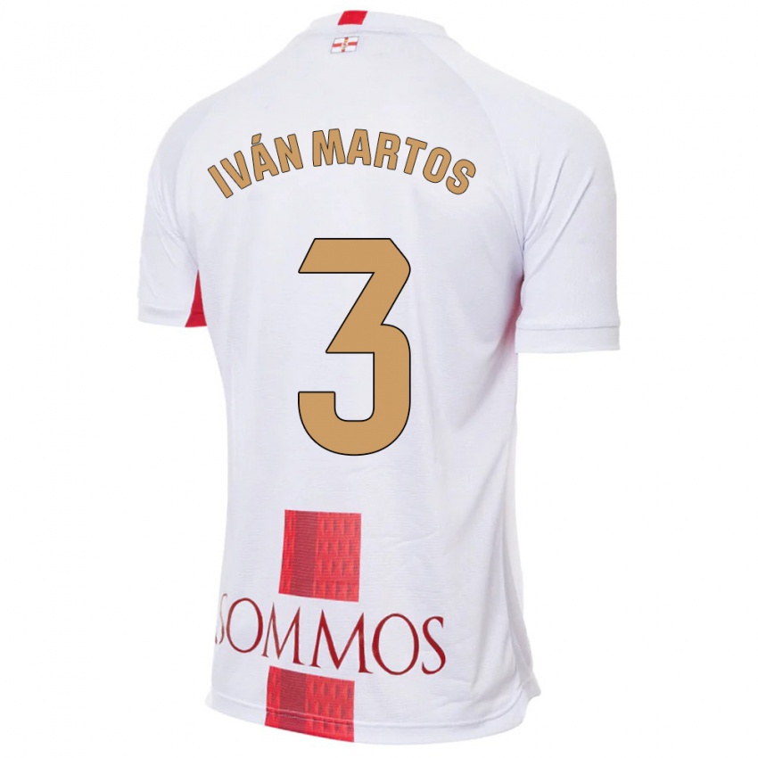 Dames Iván Martos #3 Wit Uitshirt Uittenue 2023/24 T-Shirt België