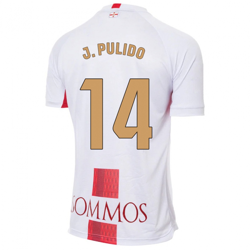 Dames Jorge Pulido #14 Wit Uitshirt Uittenue 2023/24 T-Shirt België