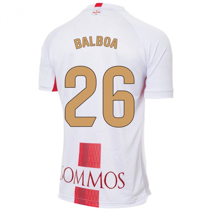 Dames Álex Balboa #26 Wit Uitshirt Uittenue 2023/24 T-Shirt België