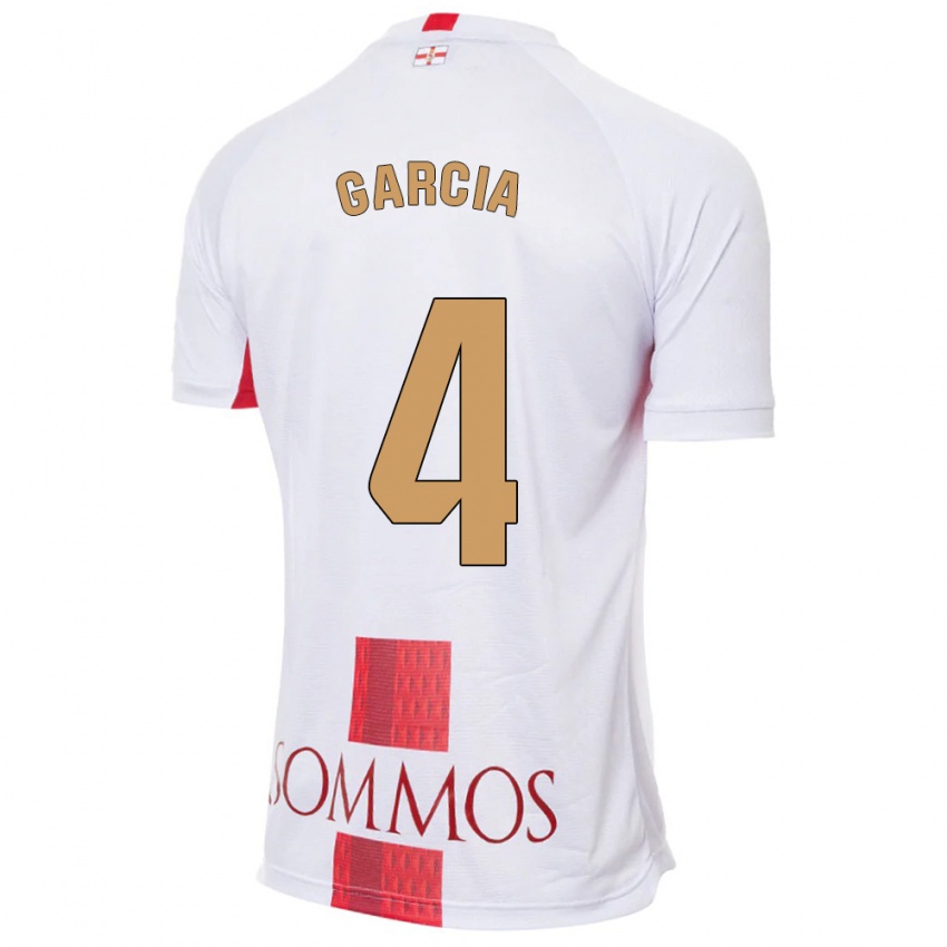 Dames Nacho García #4 Wit Uitshirt Uittenue 2023/24 T-Shirt België