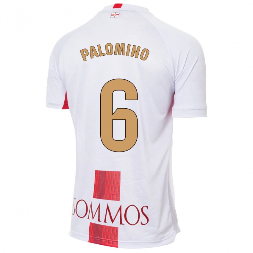 Dames Yolanda Palomino #6 Wit Uitshirt Uittenue 2023/24 T-Shirt België