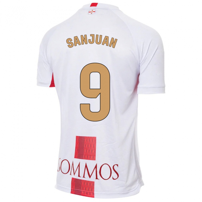 Dames Royo Sanjuan #9 Wit Uitshirt Uittenue 2023/24 T-Shirt België