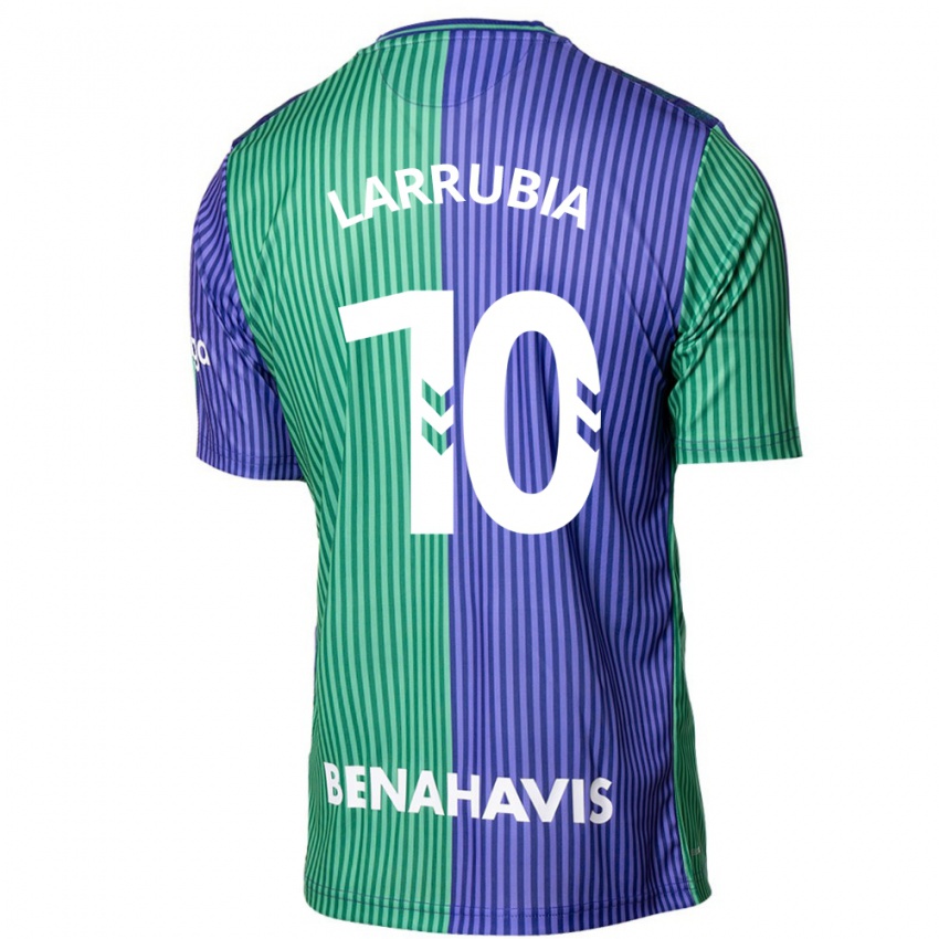 Dames David Larrubia #10 Groen Blauw Uitshirt Uittenue 2023/24 T-Shirt België
