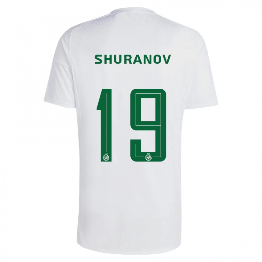 Dames Erik Shuranov #19 Groen Blauw Uitshirt Uittenue 2023/24 T-Shirt België