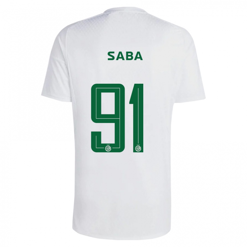 Dames Dia Saba #91 Groen Blauw Uitshirt Uittenue 2023/24 T-Shirt België