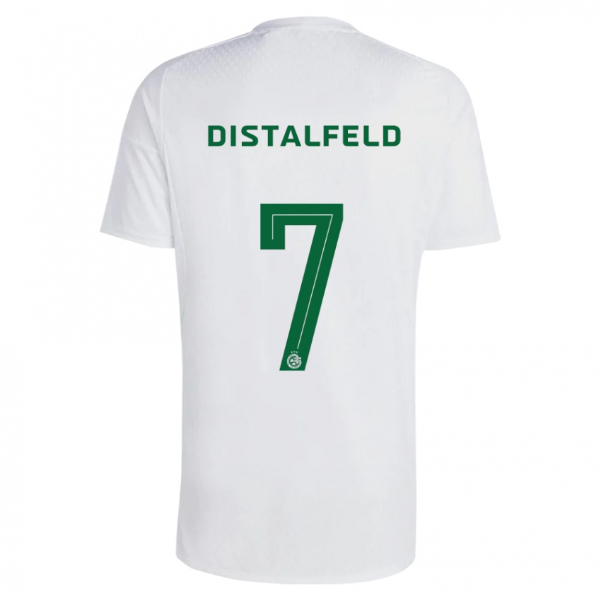 Dames Yanai Distalfeld #7 Groen Blauw Uitshirt Uittenue 2023/24 T-Shirt België