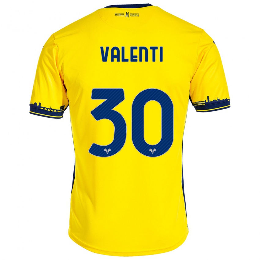 Dames Francesco Valenti #30 Geel Uitshirt Uittenue 2023/24 T-Shirt België