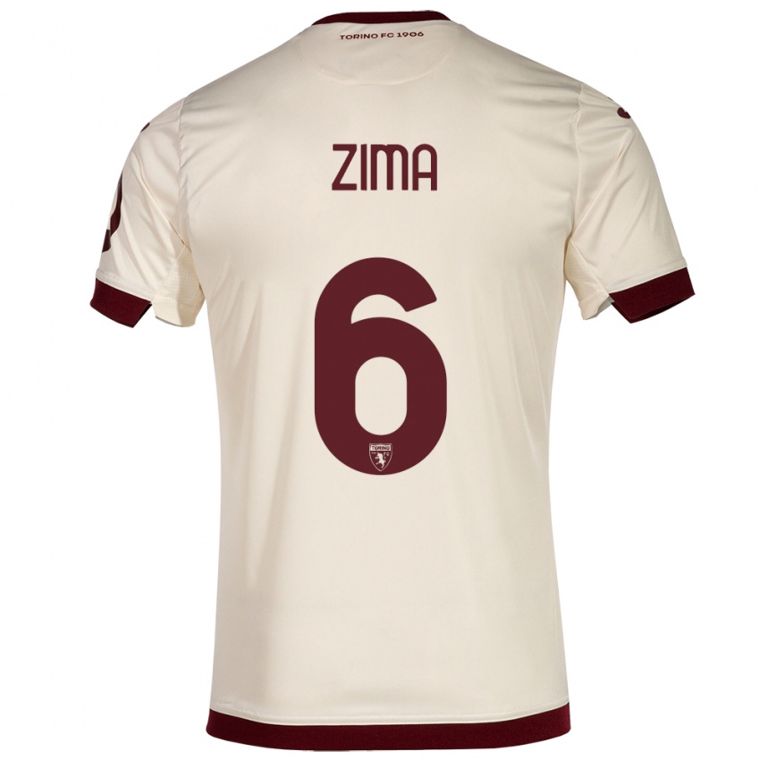 Dames David Zima #6 Champagne Uitshirt Uittenue 2023/24 T-Shirt België