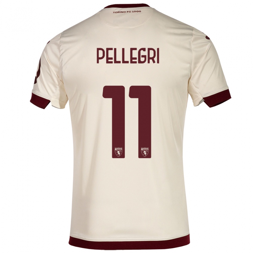 Damen Pietro Pellegri #11 Sekt Auswärtstrikot Trikot 2023/24 T-Shirt Belgien