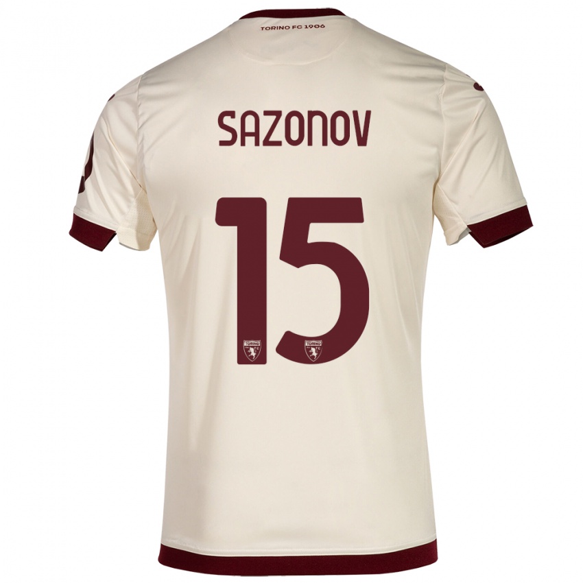 Dames Saba Sazonov #15 Champagne Uitshirt Uittenue 2023/24 T-Shirt België