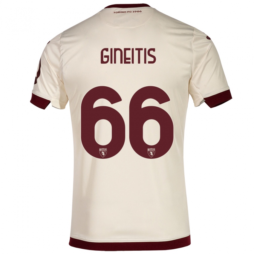 Damen Gvidas Gineitis #66 Sekt Auswärtstrikot Trikot 2023/24 T-Shirt Belgien