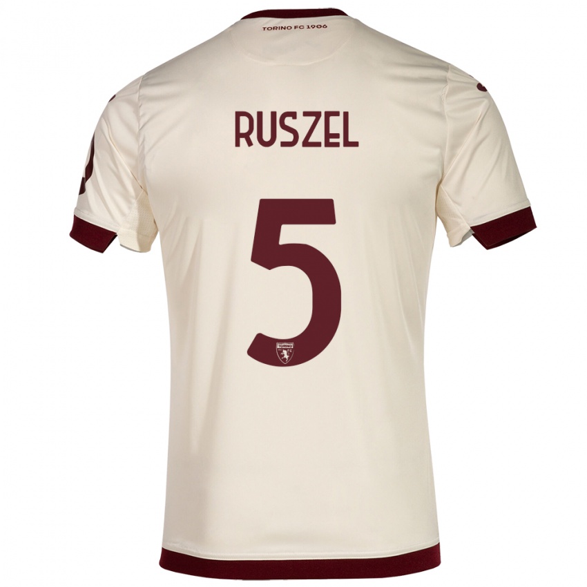 Damen Marcel Ruszel #5 Sekt Auswärtstrikot Trikot 2023/24 T-Shirt Belgien