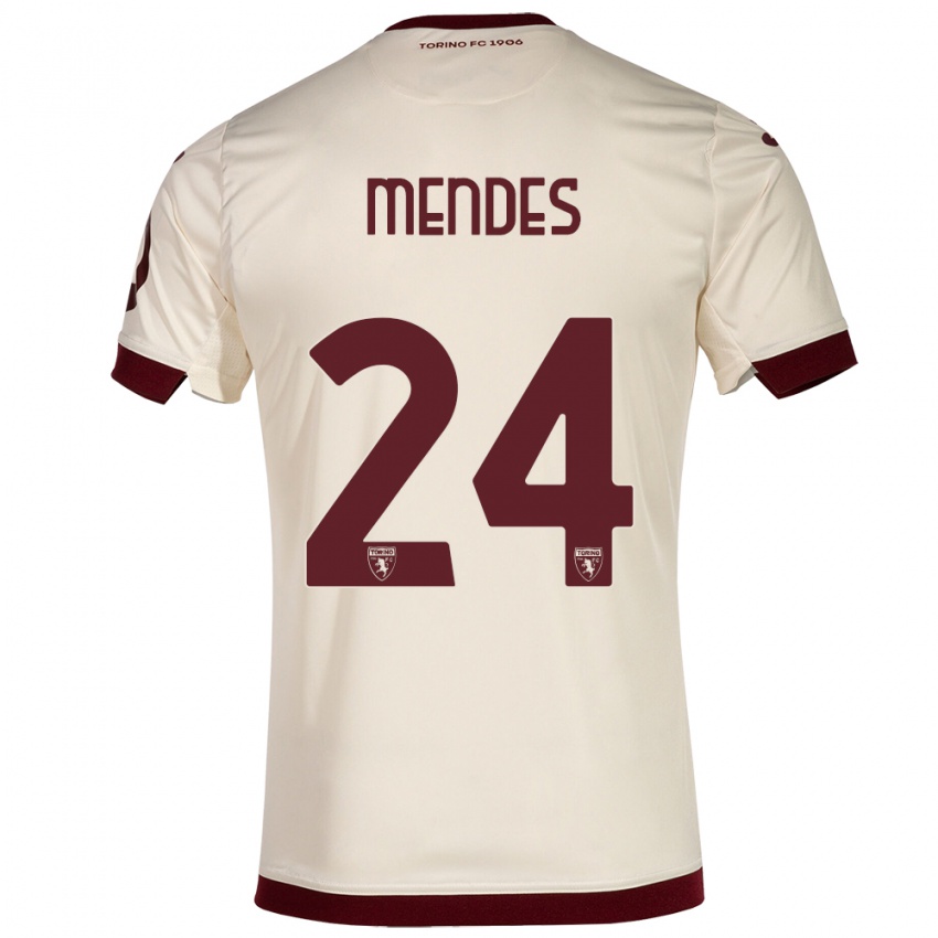 Damen Rodrigo Mendes #24 Sekt Auswärtstrikot Trikot 2023/24 T-Shirt Belgien