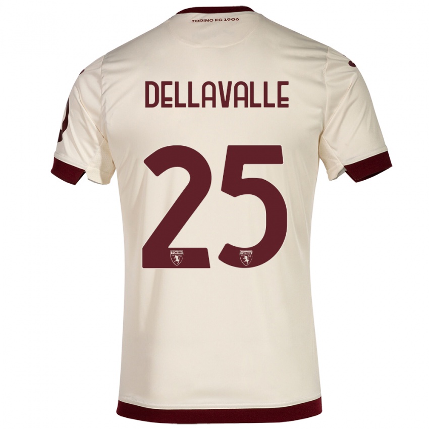 Damen Alessandro Dellavalle #25 Sekt Auswärtstrikot Trikot 2023/24 T-Shirt Belgien