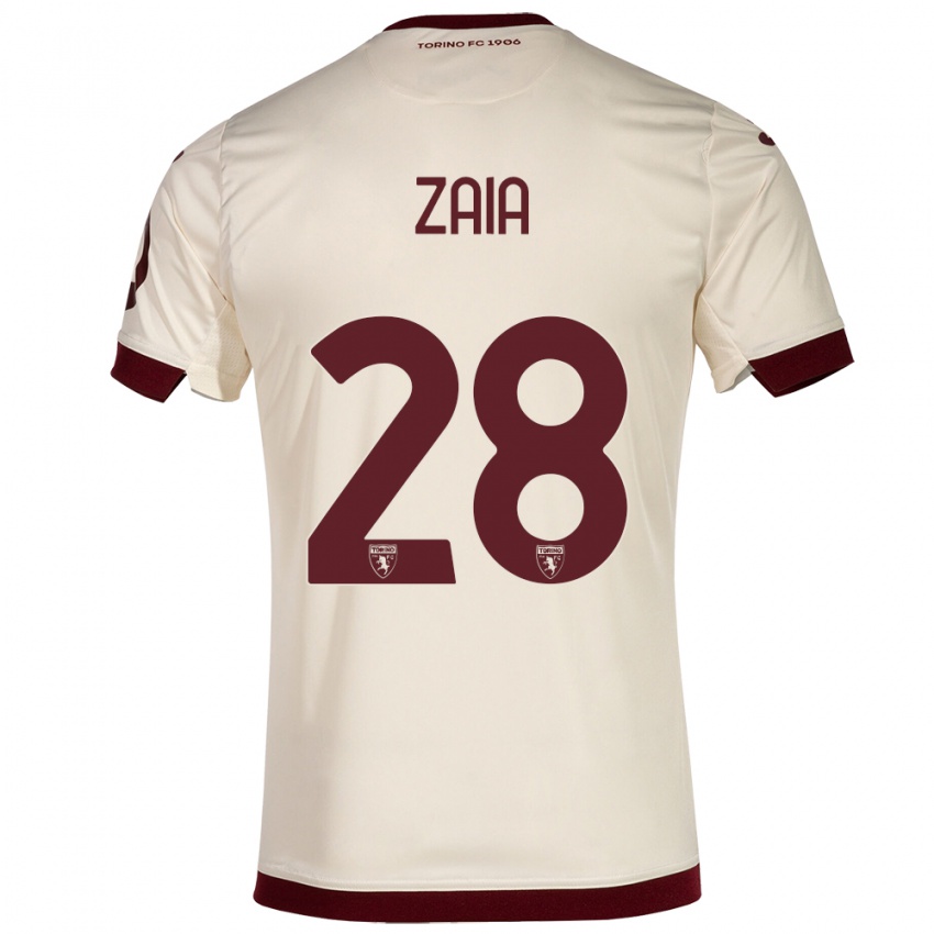 Damen Edoardo Zaia #28 Sekt Auswärtstrikot Trikot 2023/24 T-Shirt Belgien