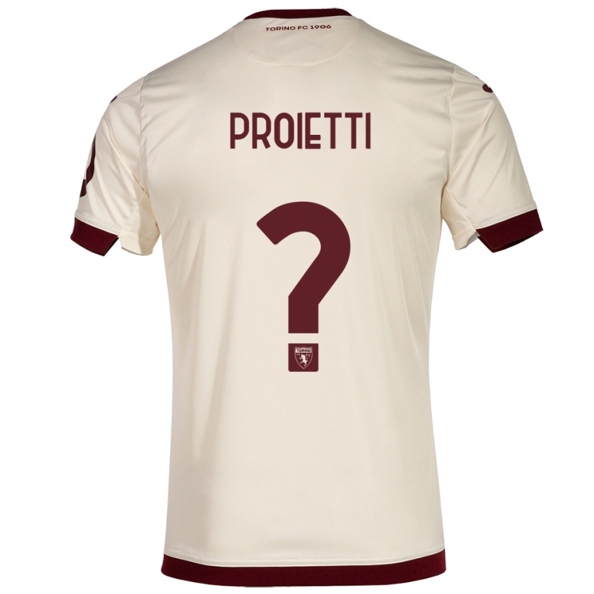 Damen Riccardo Proietti #0 Sekt Auswärtstrikot Trikot 2023/24 T-Shirt Belgien