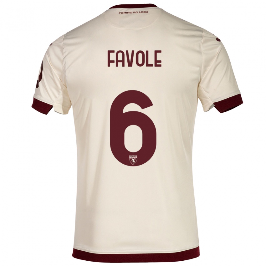 Dames Stefania Favole #6 Champagne Uitshirt Uittenue 2023/24 T-Shirt België