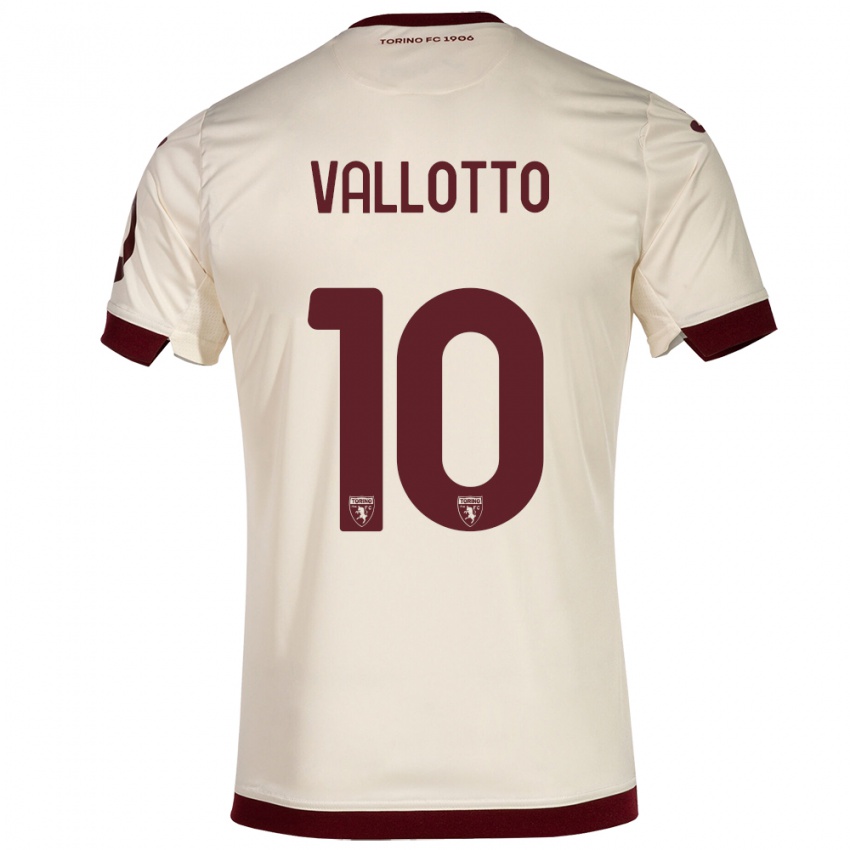 Damen Greta Vallotto #10 Sekt Auswärtstrikot Trikot 2023/24 T-Shirt Belgien