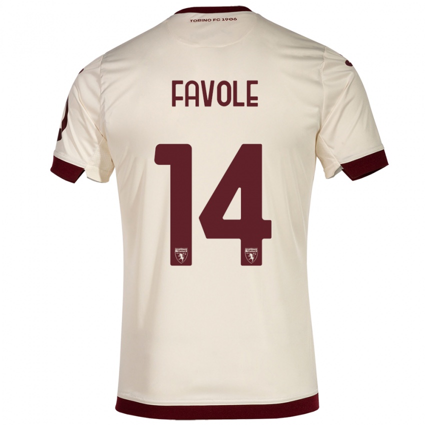 Damen Annalisa Favole #14 Sekt Auswärtstrikot Trikot 2023/24 T-Shirt Belgien