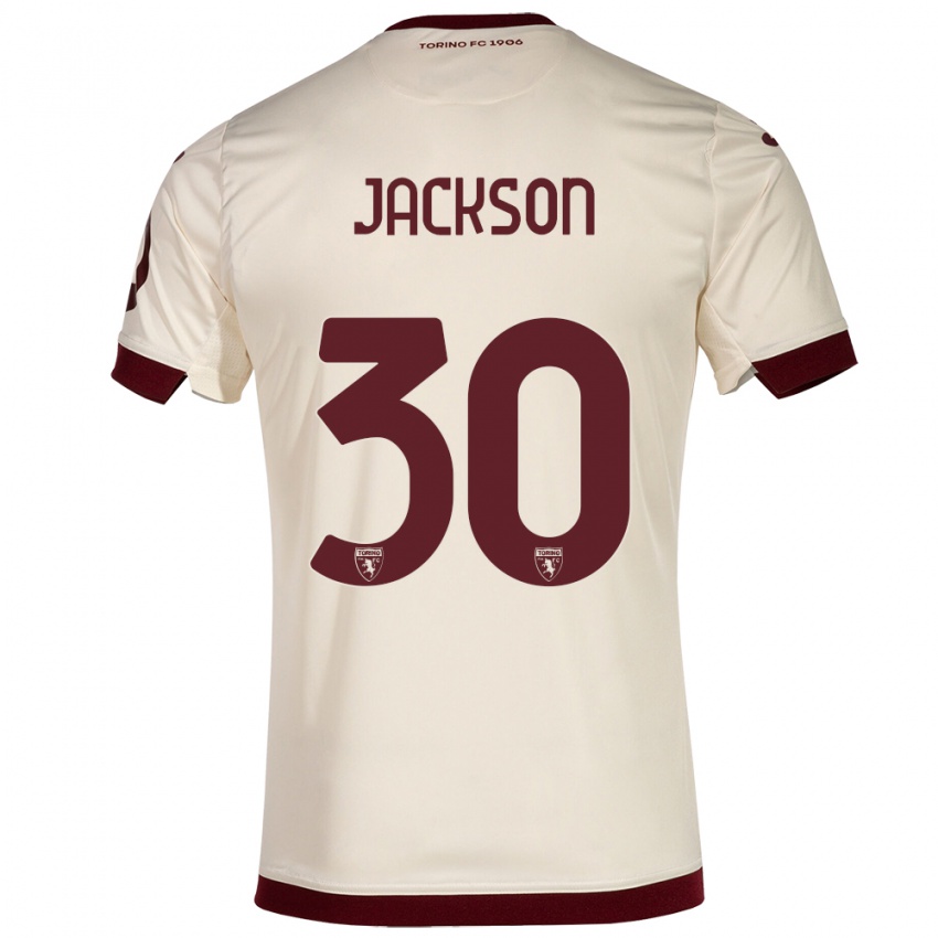 Damen Michael Jackson #30 Sekt Auswärtstrikot Trikot 2023/24 T-Shirt Belgien