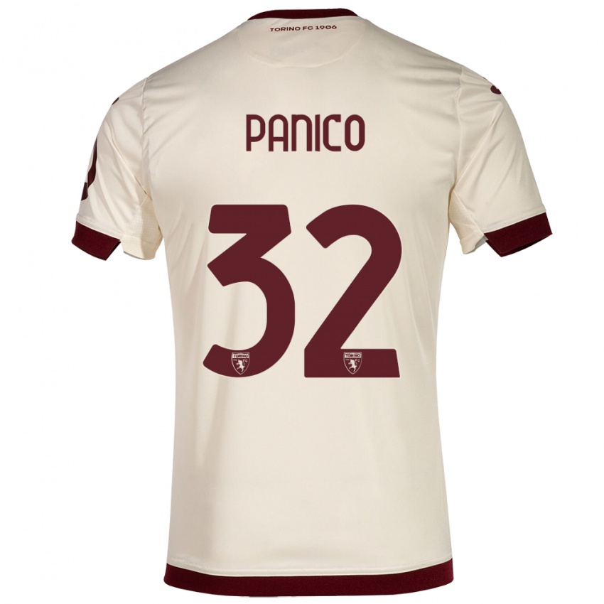 Damen Patrizia Panico #32 Sekt Auswärtstrikot Trikot 2023/24 T-Shirt Belgien