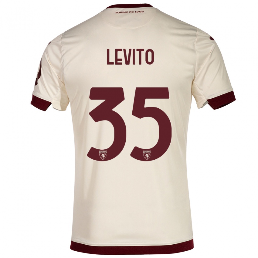 Damen Isabeau Levito #35 Sekt Auswärtstrikot Trikot 2023/24 T-Shirt Belgien