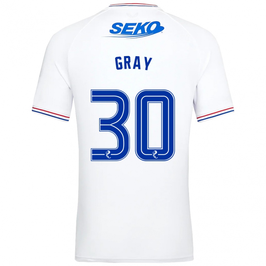 Dames Georgia Gray #30 Wit Uitshirt Uittenue 2023/24 T-Shirt België