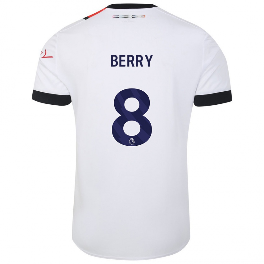 Dames Luke Berry #8 Wit Uitshirt Uittenue 2023/24 T-Shirt België
