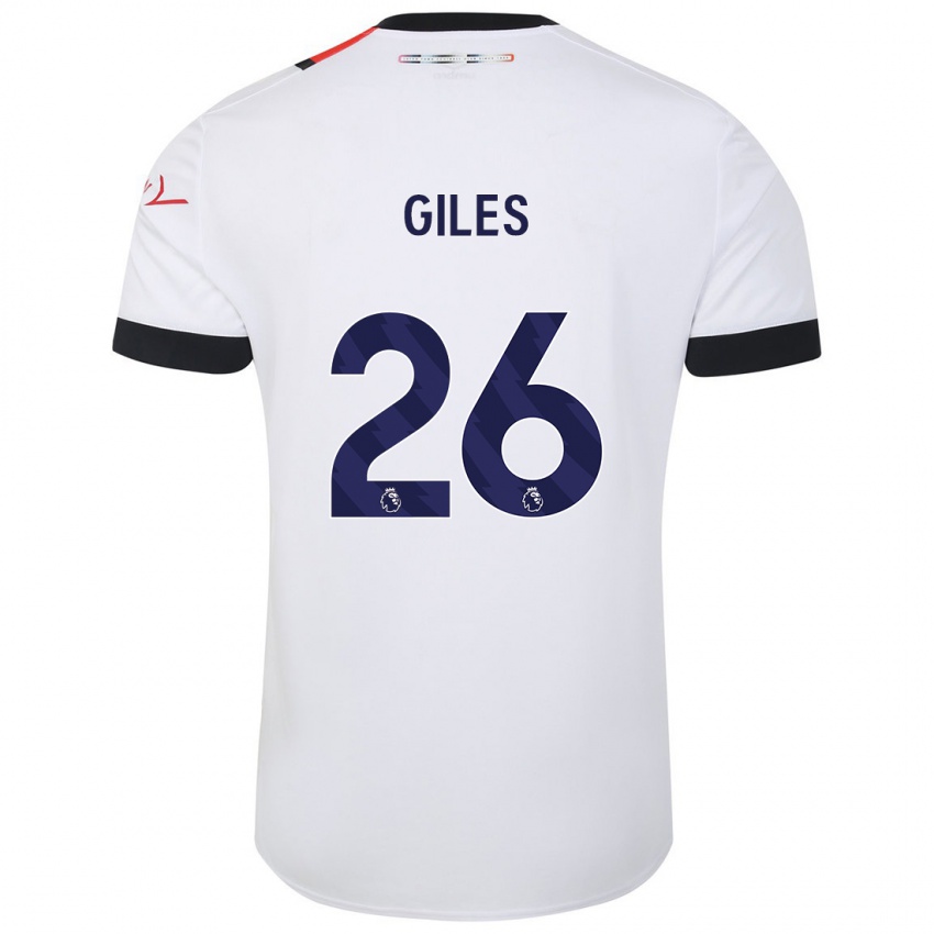 Dames Ryan Giles #26 Wit Uitshirt Uittenue 2023/24 T-Shirt België