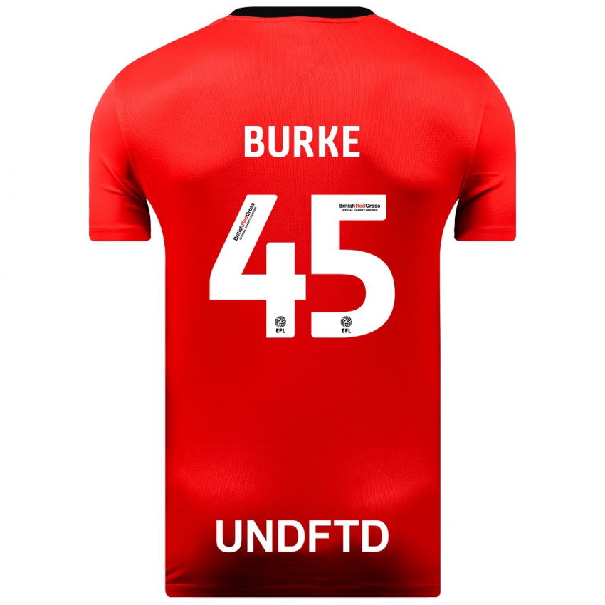 Dames Oliver Burke #45 Rood Uitshirt Uittenue 2023/24 T-Shirt België