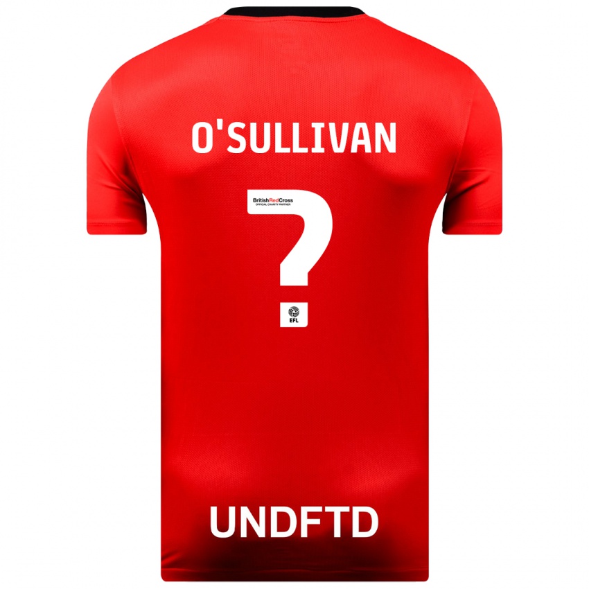 Dames William O'sullivan #0 Rood Uitshirt Uittenue 2023/24 T-Shirt België